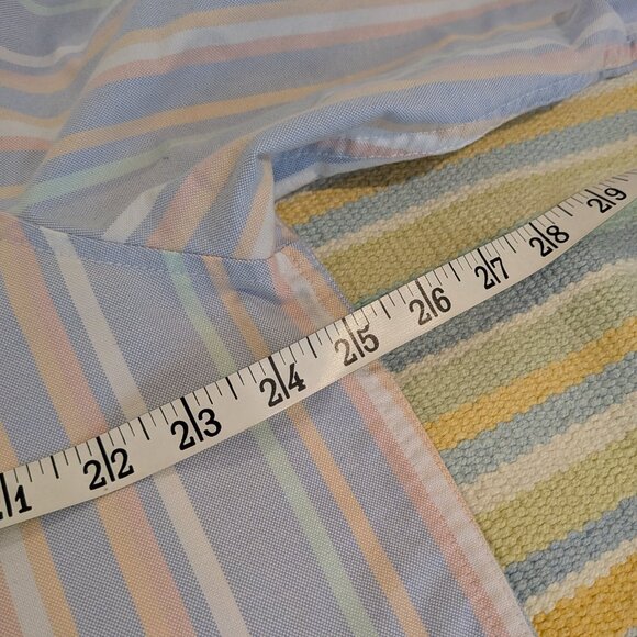 ⭐ Men's LL Bean Pastel Striped Button Up Size XL - Picture 8 of 11
